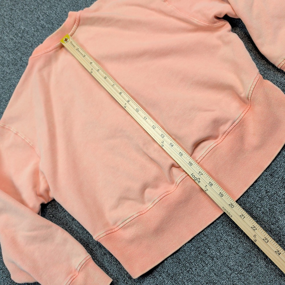 JoyLab Modern Acid Wash Cropped Sweatshirt XS Peach Cotton Activewear Athleisure - Picture 6 of 8